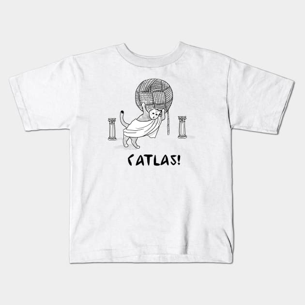 CATlas Kids T-Shirt by bobeckstein